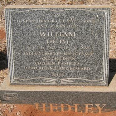 HEDLEY William 1932-1987