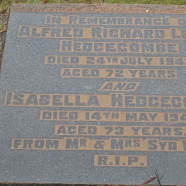 HEDGECOMBE Alfred Richard Leiws -1942 &amp; Isabella -1943