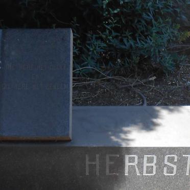 HERBST Johannes G.P. 1936-1990 &amp; Charlotte J.C. 1939-1974