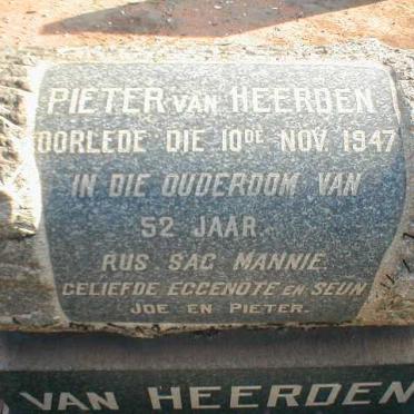 HEERDEN Pieter, van -1947