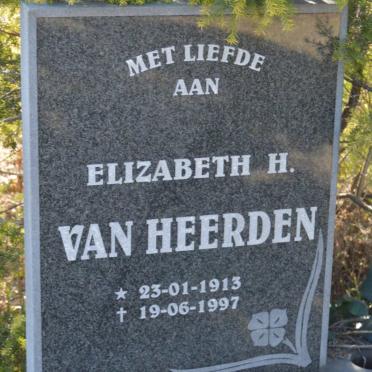 HEERDEN Elizabeth H., van 1913-1997
