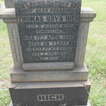 HIGH Thomas Boyd -1926