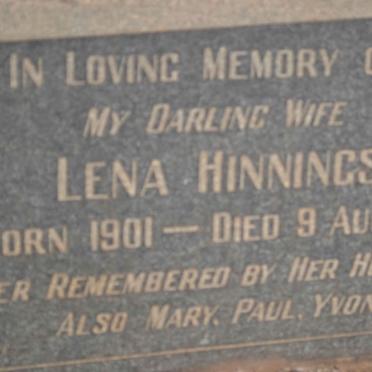 HINNINGS Lena 1901-1951