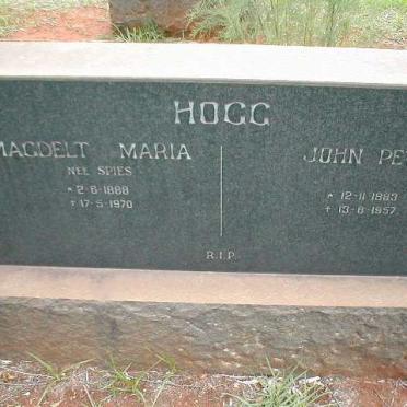HOGG John Peter 1883-1957 &amp; Magdelt Maria SPIES 1888-1970