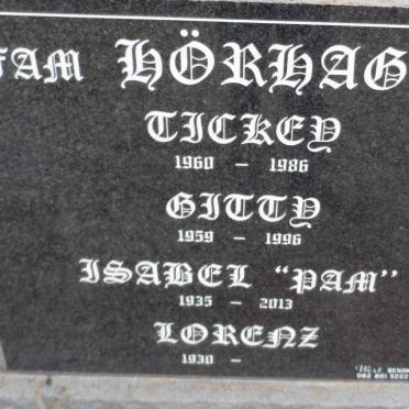 HÖRHAGER Lorenz 1930- &amp; Isabel 1935-2013 :: HÖRHAGER Gitty 1959-1996 :: HÖRHAGER Tickey 1960-1986