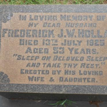 HOLLAND Frederick J.W. -1925