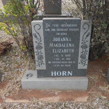 HORN Johanna Magdalena Elizabeth 1888-1981