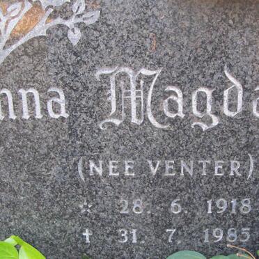 HOWARTH Anna Magdalena nee VENTER 1918-1985