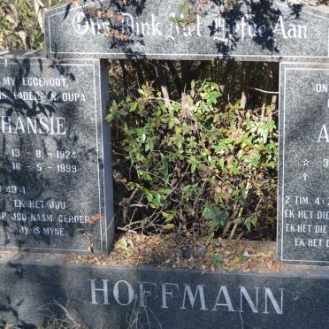 HOFFMANN Hansie 1924-1999 &amp; Annie 1929-