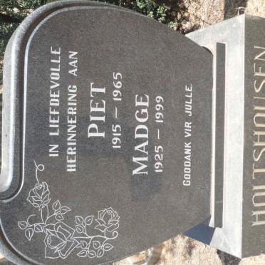 HOLTSHOUSEN Piet 1915-1965 &amp; Madge 1925-1999