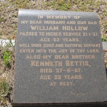 HOLLOW William -1937 :: BETTIS Kenneth -2007