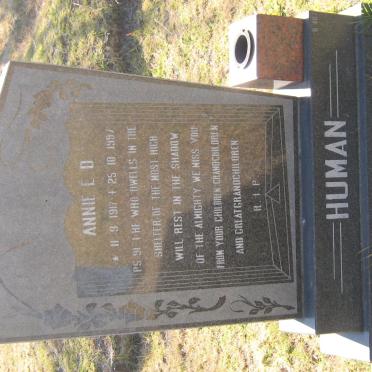 HUMAN Annie E.D. 1917-1997