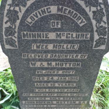 HUTTON Minnie McClure -1916