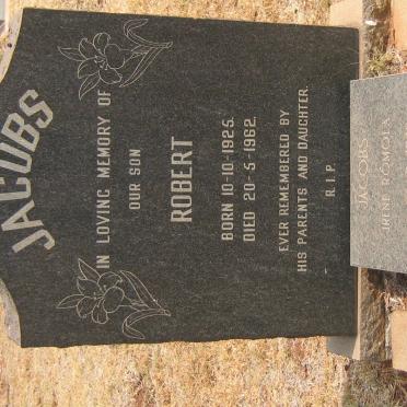 JACOBS Robert 1925-1962 :: JACOBS Irene Romola 1946-1983