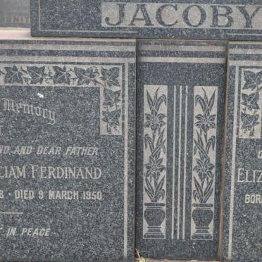 JACOBY Arthur William Ferdinand 1888-1950 &amp; Elizabeth Johanna Catharine 1890-1954