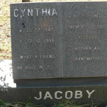 JACOBY Cynthia 1945-1995