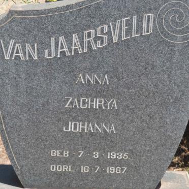 JAARSVELD Anna Zachrya Johanna, van 1935-1967