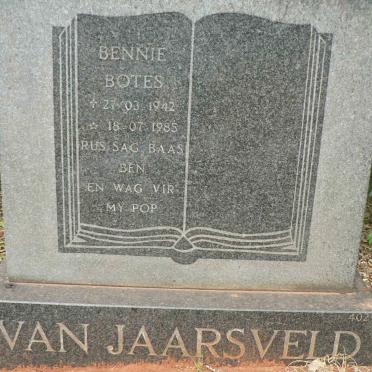 JAARSVELD Bennie Botes, van 1942-1985