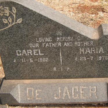 JAGER Carel, de -1962 &amp; Maria -1976
