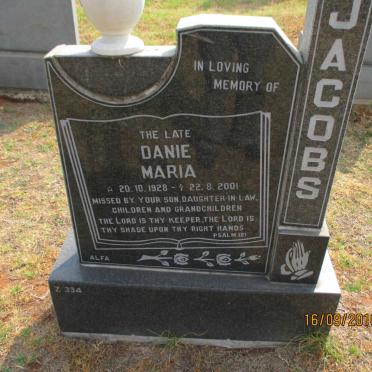 JACOBS Danie Maria 1928-2001
