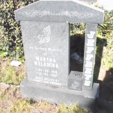 JEFFREYS Martha Welamina 1916-1997
