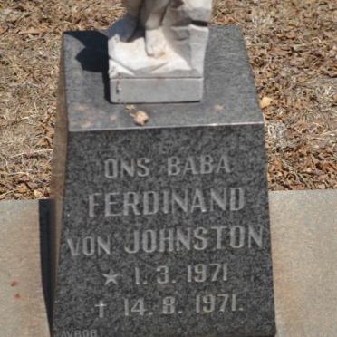 JOHNSTON Ferdinand, von 1971-1971