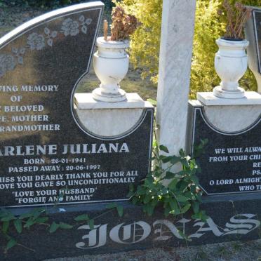 JONAS John Arends 1938-2011 &amp; Marlene Juliana 1941-1997