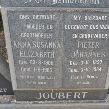 JOUBERT Pieter Johannes 1897-1964 &amp; Anna Susanna Elizabeth 1905-1985