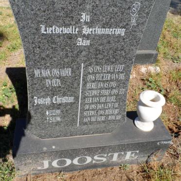 JOOSTE Joseph Christian 1919-1996