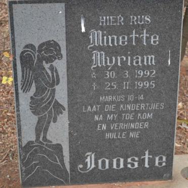 JOOSTE Minette Myriam 1992-1995