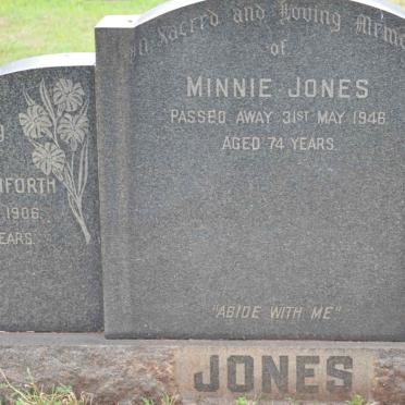 JONES Richard Richard -1957 &amp; Minnie -1946 :: RUSHFORTH Elizabeth -1906