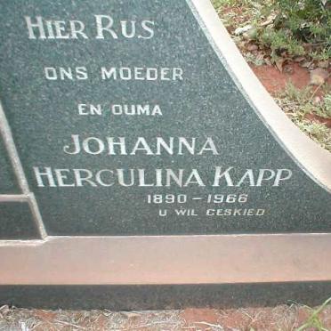 KAPP Johanna Herculina 1890-1966