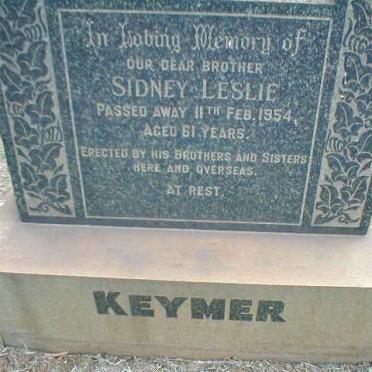 KEYMER Sidney Leslie  -1954