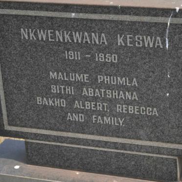 KESWA Ngwenkwana 1911-1950