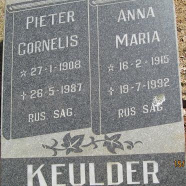 KEULDER Pieter Cornelis 1908-1987 &amp; Anna Maria 1915-1992
