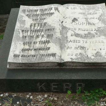 KERR Peter -1958 &amp; Sophia -1976