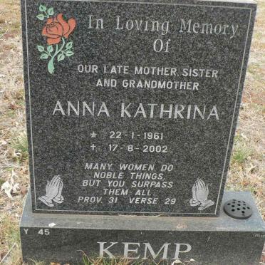 KEMP Anna Kathrina 1961-2001
