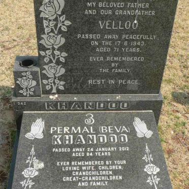 KHANDOO Veloo -1943 :: KHANDOO Permal -2012