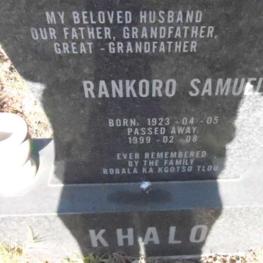 KHALO Rankoro Samuel 1923-1999