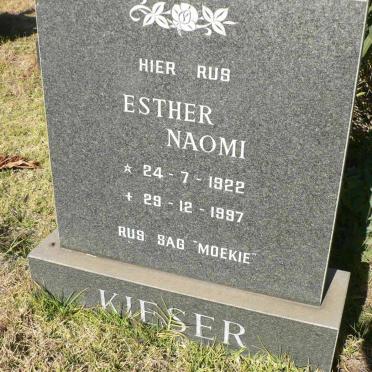 KIESER Esther Naomi 1922-1997