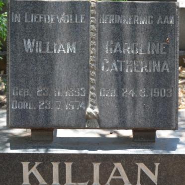 KILIAN William 1893-1974 &amp; Caroline Catherina 1903-