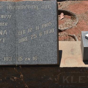 KLEYNHANS Johanna 1905-1970