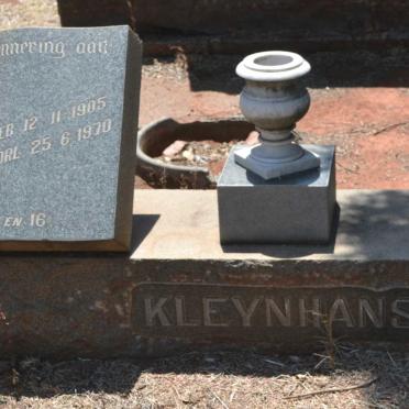 KLEYNHANS Hermanus Johannes 1912-1990 &amp; Johanna 1905-1970
