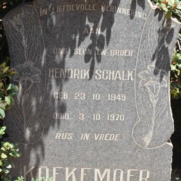 KOEKEMOER Hendrik Schalk 1949-1970