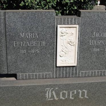 KOEN Jacobus Barnard 1914-1981 &amp; Maria Elizabeth 1915-1975