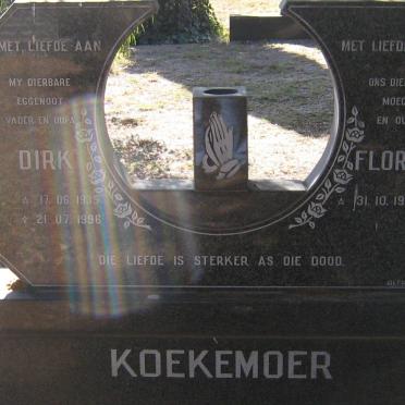 KOEKEMOER Dirk 1935-1996 &amp; Florrie 1940-