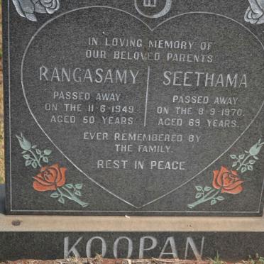 KOOPAN Rangasamy -1949 &amp; Seethama -1970