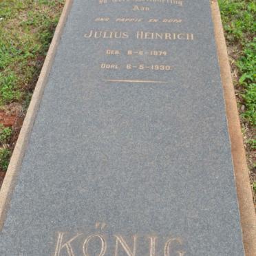 KÖNIG Julius Heinrich 1874-1930