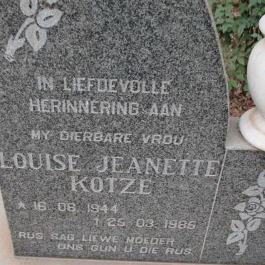 KOTZE Louise Jeanette 1944-1985