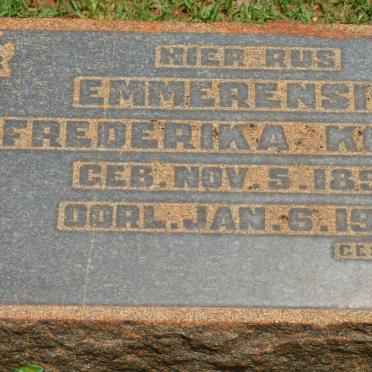 KOTZE Emmerensie Frederika 1894-1935